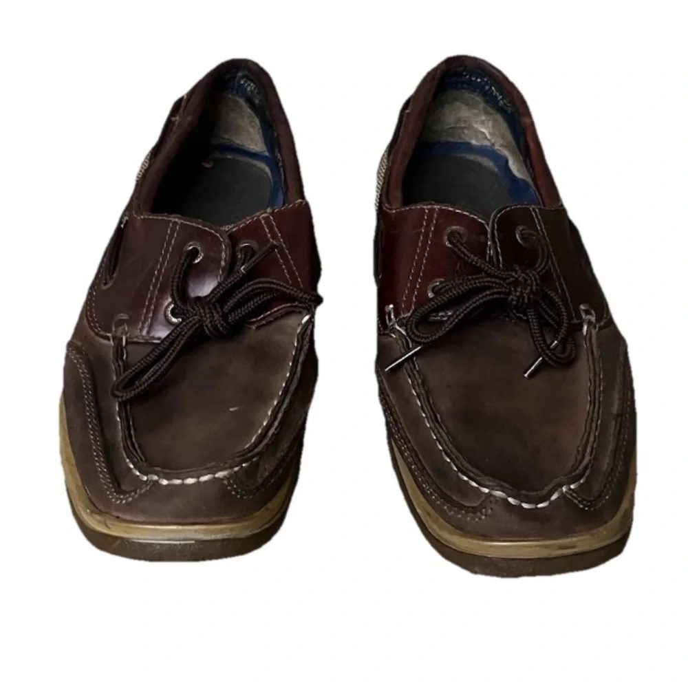 Sperry Top-Sider Brown Leather Boat Shoes Men’s 10.5M Classic Nautical Preppy